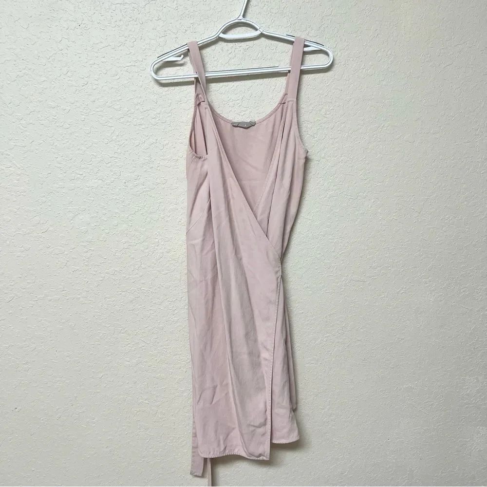 Everlane The Japanese GoWeave Wrap Dress Womens Blush Pink Sleeveless Size 8